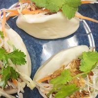 mock pork bao at Banh Mi Cafe in Torrensville