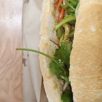 mock chicken banh mi at Banh Mi Cafe in Torrensville