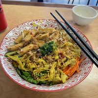 Mock Chicken & Tofu Noodle Bowl   at Banh Mi Cafe in Torrensville