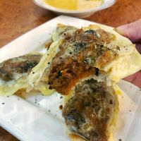 Vegetarian sardine bruschetta with cheese at Up Case Cafe in Sandakan