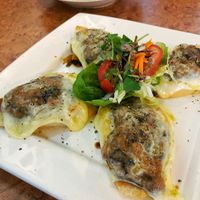 Vegetarian sardine bruschetta with cheese at Up Case Cafe in Sandakan