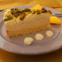 You can't go wrong with this cheesecake for breakfast (and it doesn't have to be your birthday).  at Dulcamara Bio Vegan Bistrot in Verona