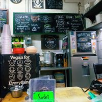 Kitchen and menu at Viko in Mexico City