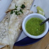 Burrito con setas en mole verde. at Viko in Mexico City