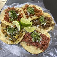 Five flavours of tacos  at Viko in Mexico City