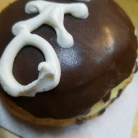 Huge, delicious custard-filled "VIKO" donut at Viko in Mexico City