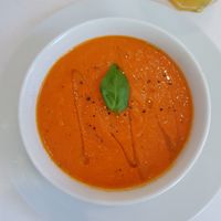Vegan carrot soup at Minka Cafe in Gliwice