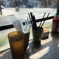 Window view at Magasin in New Orleans