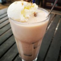 Iced Chai with vegan ice cream at Moore & Moore Cafe in Fremantle