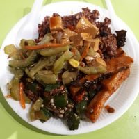 Rice veggies, mockfish @Albert FC, Singapore at 3 Dishes Rice 三样菜饭 - Bugis in Central Singapore