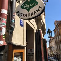 Outside at Vegan's Prague in Prague