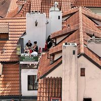 Blick auf die Dachterrasse at Vegan's Prague in Prague