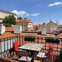 Aussicht von der Dachterrasse  at Vegan's Prague in Prague