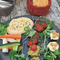 Starter plate at Vegan's Prague in Prague