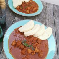 vegan goulash at Vegan's Prague in Prague