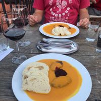 Svíčková and red wine at Vegan's Prague in Prague