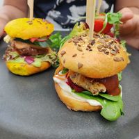 Mini Burger Variation at Vegan's Prague in Prague