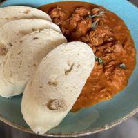 Goulash with dumplings   at Vegan's Prague in Prague