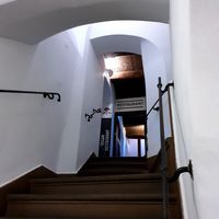 more stairs, remember to look at the ceiling there! ;) at Vegan's Prague in Prague