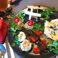 Appetizers plate at Vegan's Prague in Prague