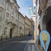 Outside at Vegan's Prague in Prague