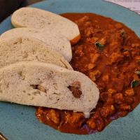 Cabbage goulash with dumplings at Vegan's Prague in Prague
