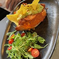 Stuffed sweet potato   at Vegan's Prague in Prague