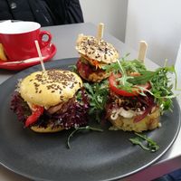 Mini-Burger at Vegan's Prague in Prague