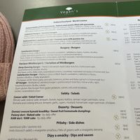 Menu March 2023  at Vegan's Prague in Prague