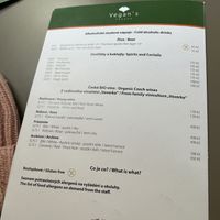 Menu March 2023  at Vegan's Prague in Prague