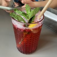 lemonade (tasted like raspberry sirup :/)  at Vegan's Prague in Prague