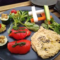 Starter plate at Vegan's Prague in Prague