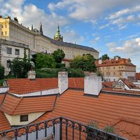 Beatiful view from outdoors seating area at Vegan's Prague in Prague