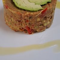 Tomato tartare tasted so good at Vegan's Prague in Prague