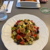 Quinoa salade et lasagnes d’aubergine. at Vegan's Prague in Prague