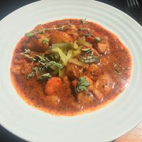 Potato Goulash, very tasty =] at Vegan's Prague in Prague