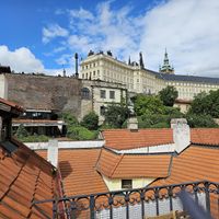 Lovely view from the balcony at Vegan's Prague in Prague