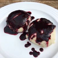 Yummy dessert:) at Vegan's Prague in Prague