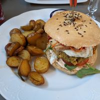 burger at Vegan's Prague in Prague