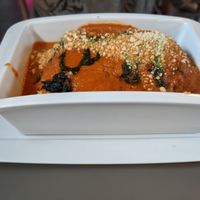 lasagna at Vegan's Prague in Prague