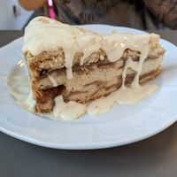 apple pie with vanilla at Vegan's Prague in Prague