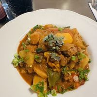 Potato goulash   at Vegan's Prague in Prague