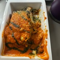zucchini lasagna at Vegan's Prague in Prague