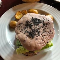 Vegan burger at Vegan's Prague in Prague