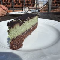 Avocado chocolate raw cake  at Vegan's Prague in Prague