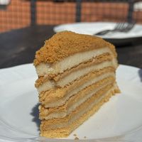 Honey cake  at Vegan's Prague in Prague