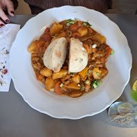 Lentil goulash at Vegan's Prague in Prague