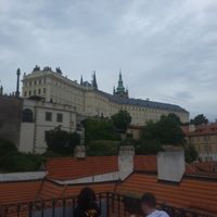 My view ( it was cloudy but thank good because it was HOT) at Vegan's Prague in Prague