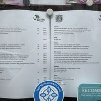 Menu as of August 2026  at Vegan's Prague in Prague