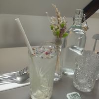 Coconut lemonade (still, not sparkling) at Vegan's Prague in Prague